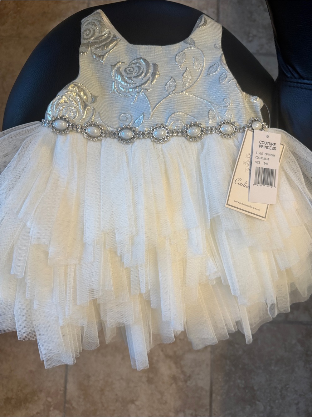 Couture Princess Ivory Tulle Party Dress for Girls